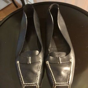 Chanel Black Leather Loafers
